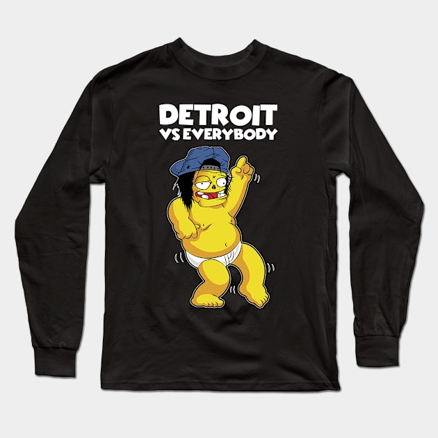 DETROIT VS EVERYBODY Long Sleeve T-Shirt by antonimus